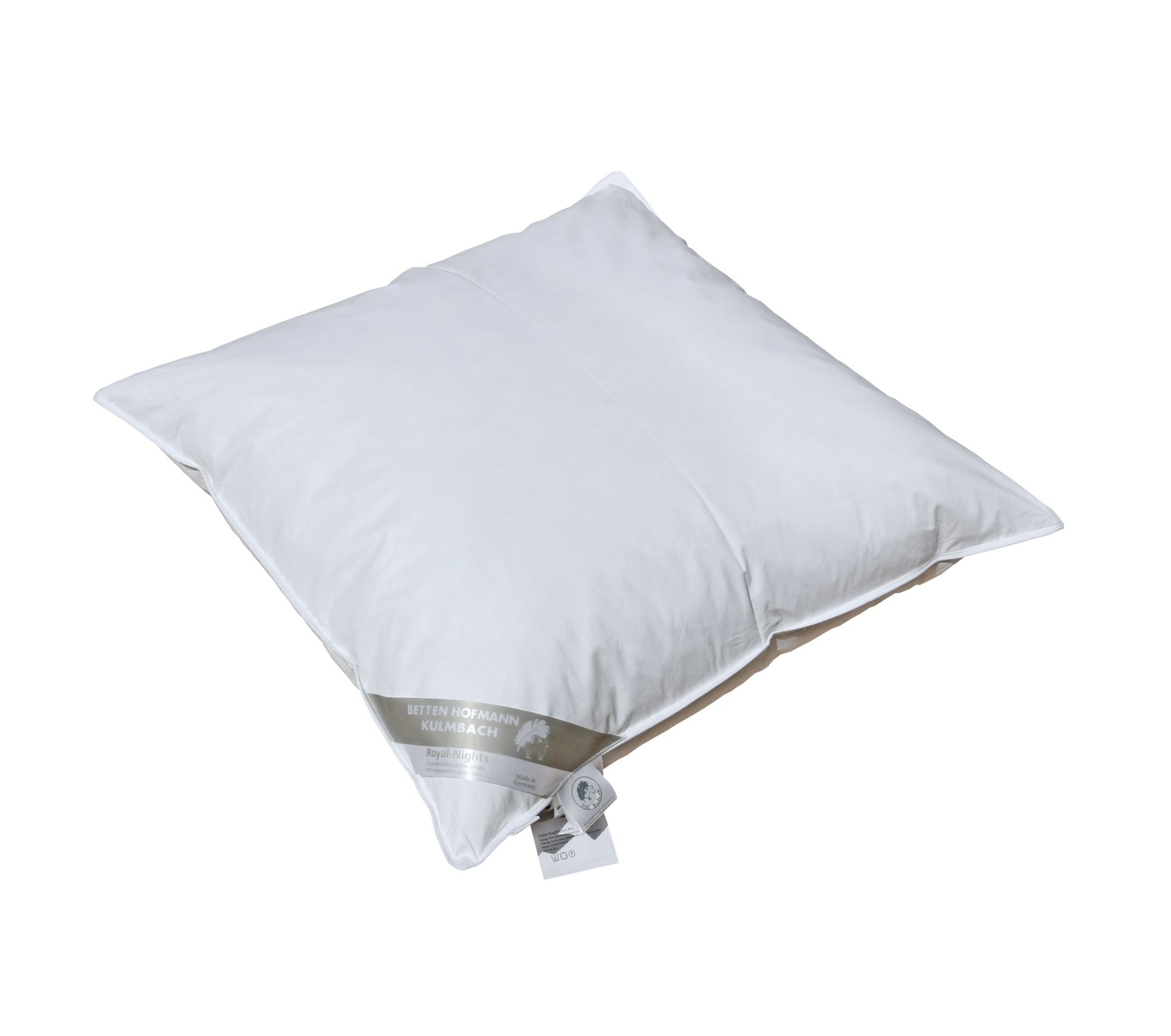 Flauschig weiches Kopfkissen Daunen Shop Hofmann Kissen Betten 100% cm | Daunenkissen 80x80 NEUE 450g