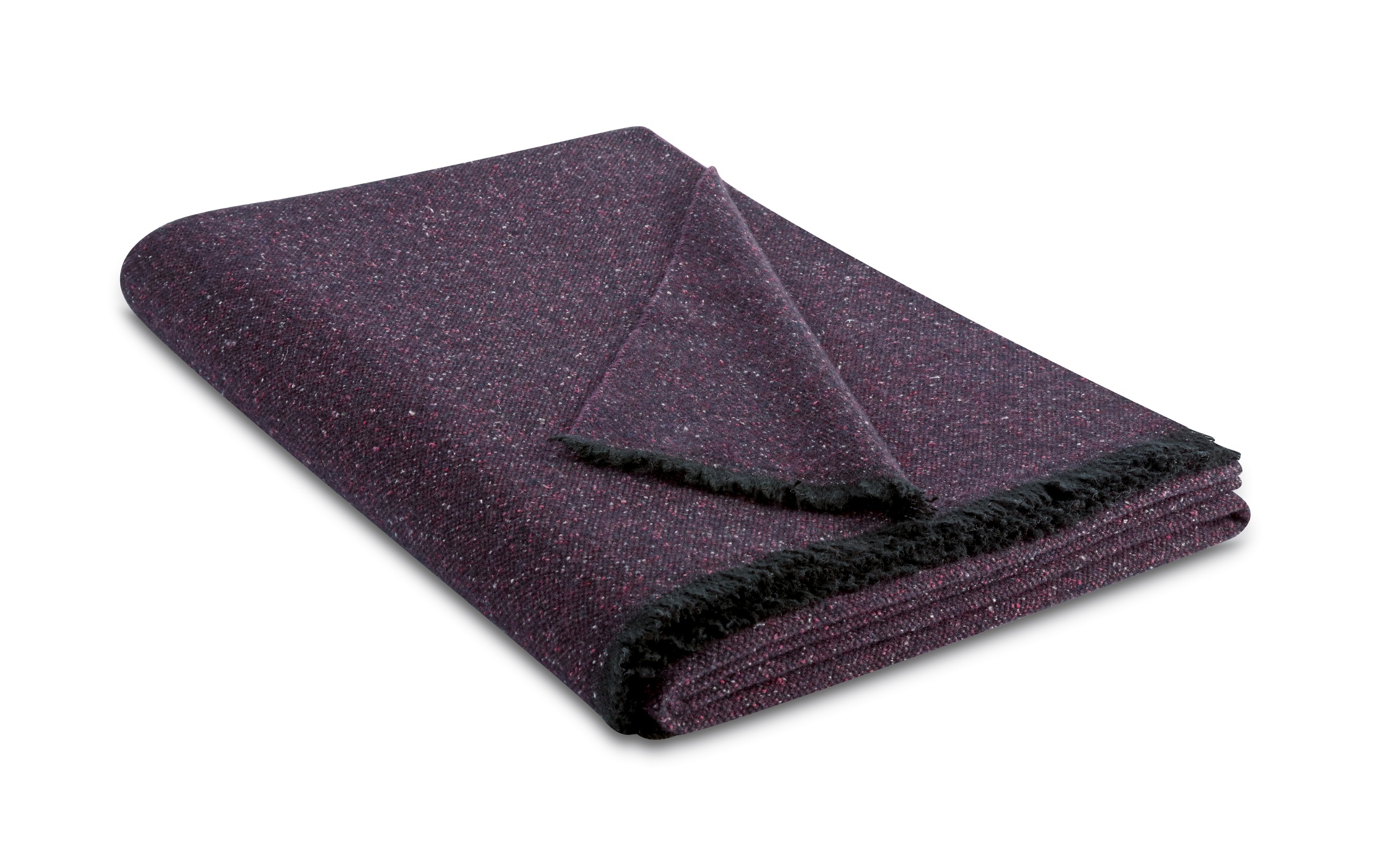 Plaid 130x170 Biederlack | Cashmere aubergine Shop Wolldecke Wolle Hofmann purple Seide Betten Decke